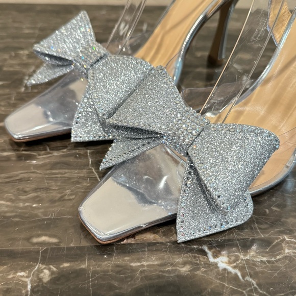 NEW Nalebe Dimante Metallic Cinderella Pumps - Picture 3 of 14